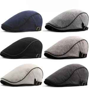 Custom Logo Men Women Newsboy Cap Flat Hat Class Vintage Adjustable Summer Spring lvy Gatsby Golf Cabbie Driving Hat