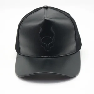 High Quality Custom Embroidery logo  Trucker Hat Leather Wholesale Mesh Trucker Hats