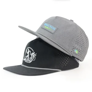 HS16 Custom Hat Flat Brim Waterproof Gorras Plain Snapback Water Resistant Proof Laser Cut Drilling Hole Hats Caps