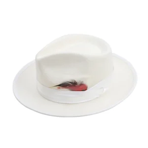 Mens Wool Felt Fedora Hat Short Brim Customizable Size and Color