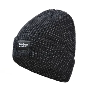 Outdoor Reflective Knitted Beanies Hat for Nighttime Visibility and Safety Low Light Conditions Thick Warm Skull Hat