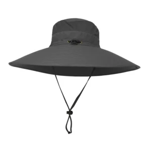 HB37 Summer Beach Caps Bulk Unisex Blank Plain Bucket Hats Boonie 15cm Wide-brim Mesh Quick-dry Sombreros De Pescador