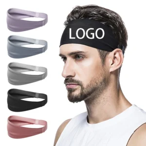 Summer Sweatband Wide Yoga Fitness Workout Sports Basketball Running Cycling Polyester Headband for Men Women