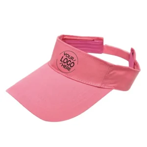 Pink Wide-brimmed Hats, Sporty Casual Hats Without Crowns, Custom logo Hats for Students, for Tourism Advertising, Event Hats