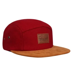 Two Tone 5 Panel Flat Brim Hat