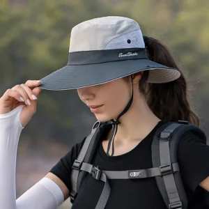 Wide Brim Sun Hat Foldable Hiking Fishing Cap Women