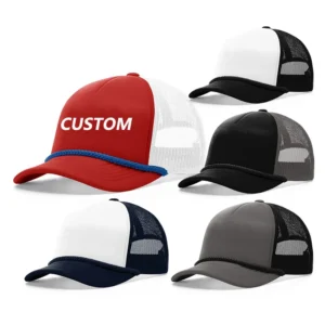 Low Profile Crown Precurve Brim Mens a Frame Rope Trucker Cap veracap 213 Foamie Trucker Hats With Thick Craid