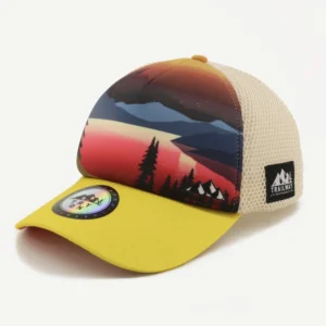 Custom logo Puff Printed 5 Panel Trucker Hats,Foam Snap Back Mesh Trucker Cap, Printing Trucker Hats