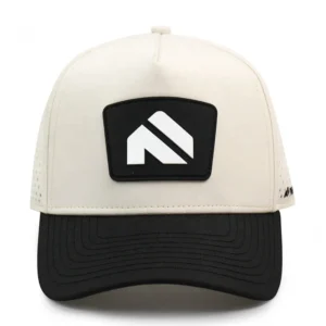 HS41 Five Panel Custom Rubber Patch Sport Hat Waterproof Baseball Cap