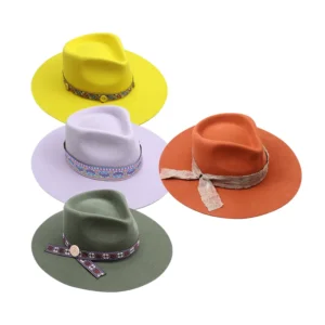 Unisex  Hats Made With 100% Australian Wool Felt Fedora Hat for Casual Party Travel & Fishing Scenes