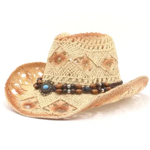 Cowboy Straw Hat Beach Sun Hat Women Men
