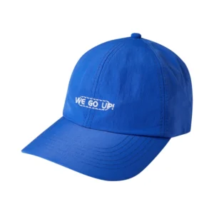 Trendy Klein Blue Solid Jersey Nylon Baseball Cap Vintage Street Style Sporty Common Embroidery Logo