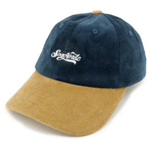 Customize Panel Two Tone Baseball Cap Corduroy Embroidery Dad Hat with Logo