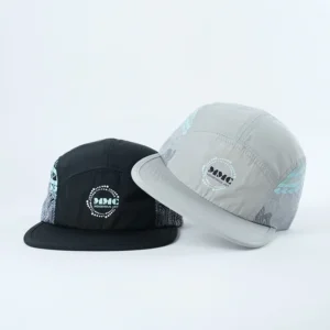 Nylon Panel Camp Hats Side Printed Logos Sports Hat Light Weight Colorful Flat Brim