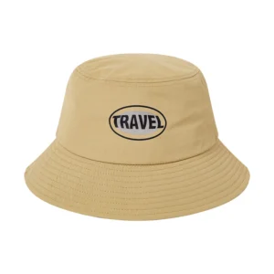 Logo Unisex Sun Shade Cap Fisherman Wide Brim Nylon Letter Pattern Bucket Hat
